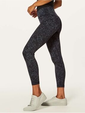 Lululemon Align Leggings. 25” Inseam. Size: 2. Lacescape Dark Cast Black.